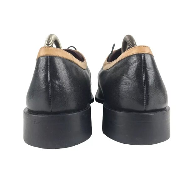 Paul‎ May Mens Black Brown Lace Up Square Toe Derby Shoes Size US 8 EUR 41 - Picture 5 of 9